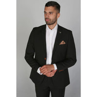 Blazer preto liso masculino Mayfair