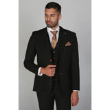 Blazer preto liso masculino Mayfair