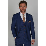 Blazer azul liso masculino Mayfair