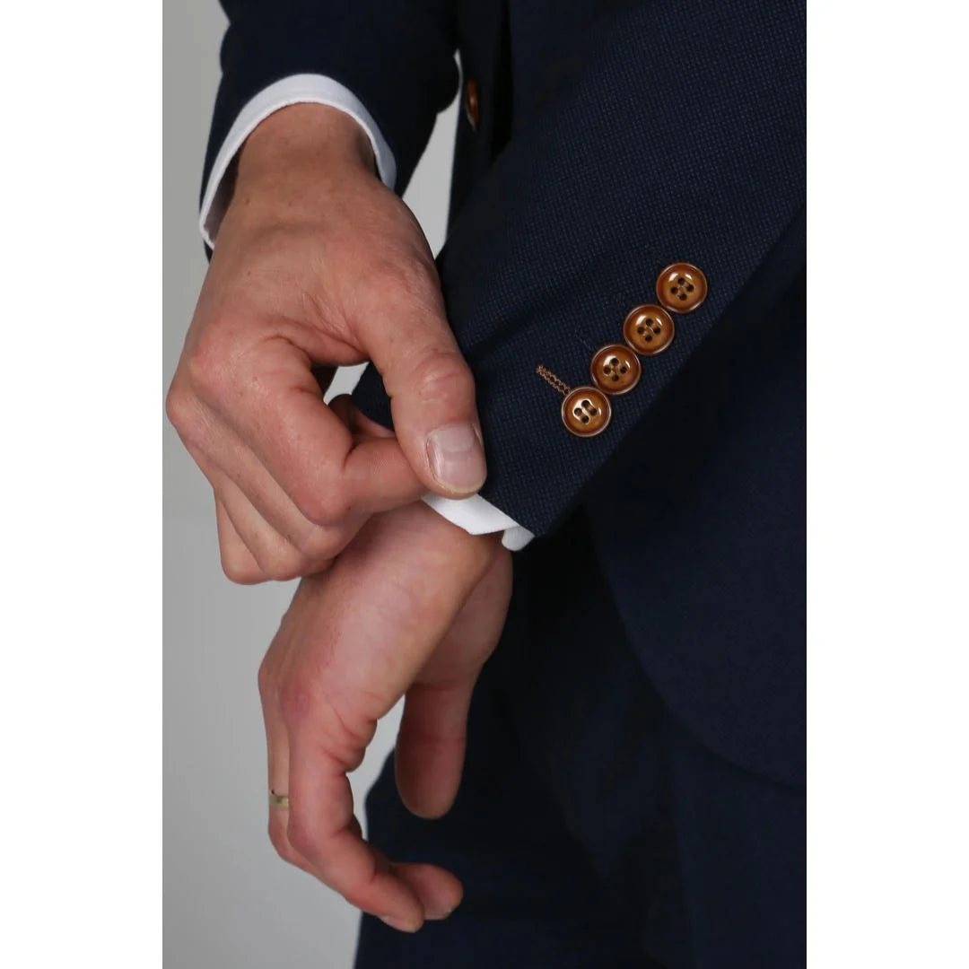 Mayfair - Blazer masculino liso azul-marinho