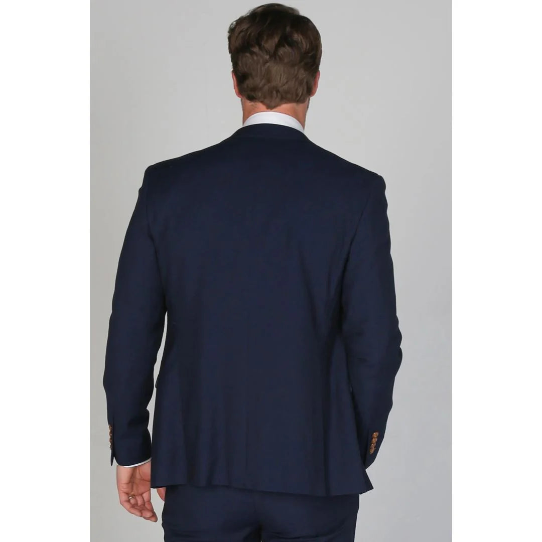 Mayfair - Blazer masculino liso azul-marinho