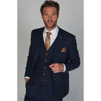 Mayfair - Blazer masculino liso azul-marinho