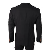 Mayfair - Terno masculino preto de 3 peças com colete creme