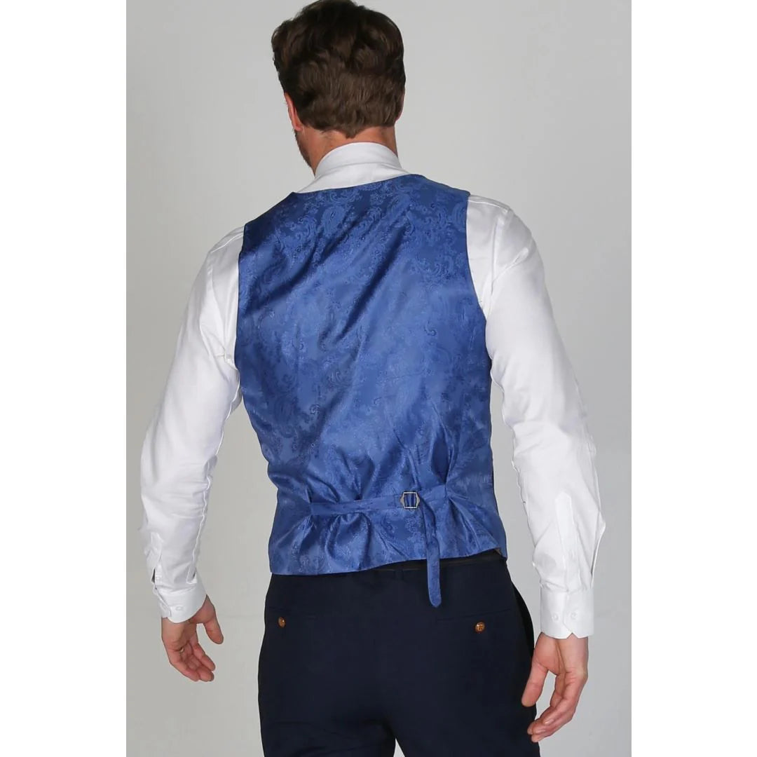Colete masculino liso azul-marinho Mayfair
