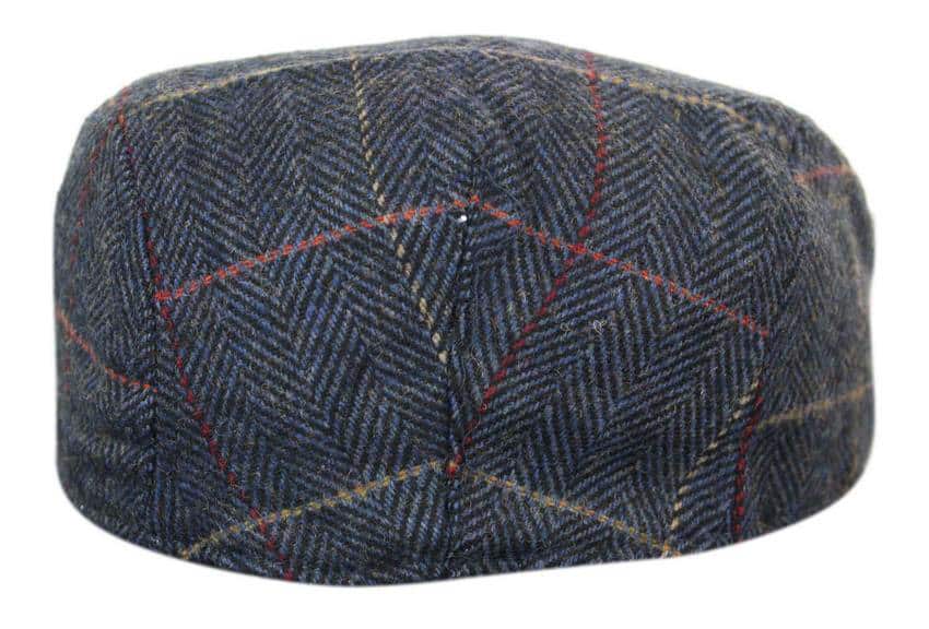 Boné masculino Marc Darcy Eton em tweed vintage retrô, estilo avô, com estampa xadrez Peaky Blinders.