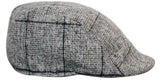Boné masculino Marc Darcy Kristian em tweed vintage retrô, estilo avô, xadrez Peaky Blinders clássico.