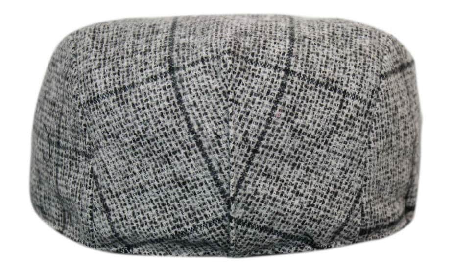 Boné masculino Marc Darcy Kristian em tweed vintage retrô, estilo avô, xadrez Peaky Blinders clássico.