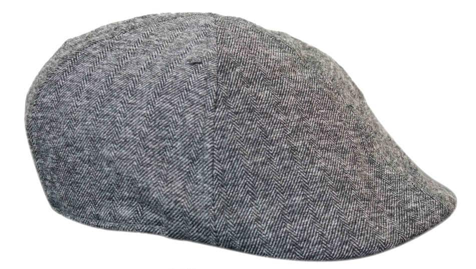 Boné masculino Marc Darcy Rayford em tweed vintage retrô, estilo avô, com estampa xadrez Peaky Blinders.