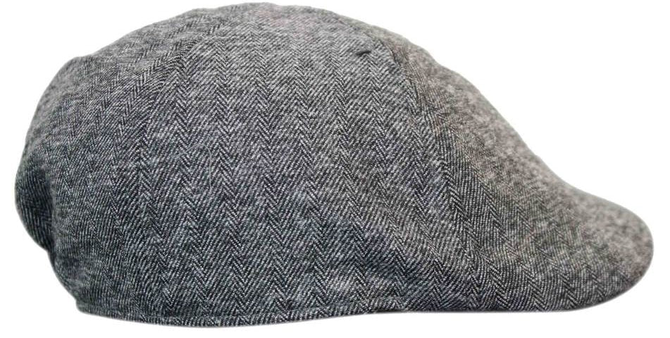 Boné masculino Marc Darcy Rayford em tweed vintage retrô, estilo avô, com estampa xadrez Peaky Blinders.