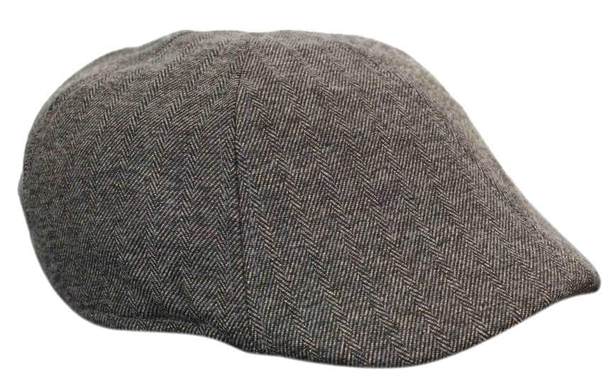 Boné masculino Marc Darcy Rayford em tweed vintage retrô, estilo avô, com estampa xadrez Peaky Blinders.
