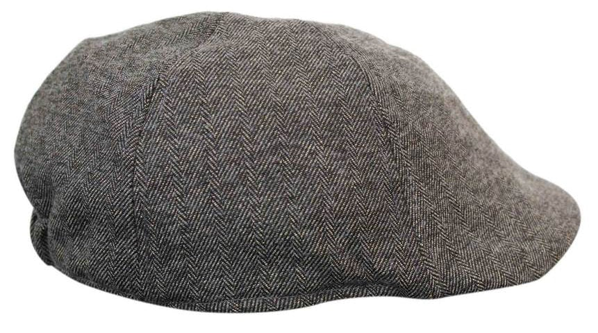 Boné masculino Marc Darcy Rayford em tweed vintage retrô, estilo avô, com estampa xadrez Peaky Blinders.