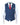 Colete masculino azul xadrez em tweed - Cavani Carnegi