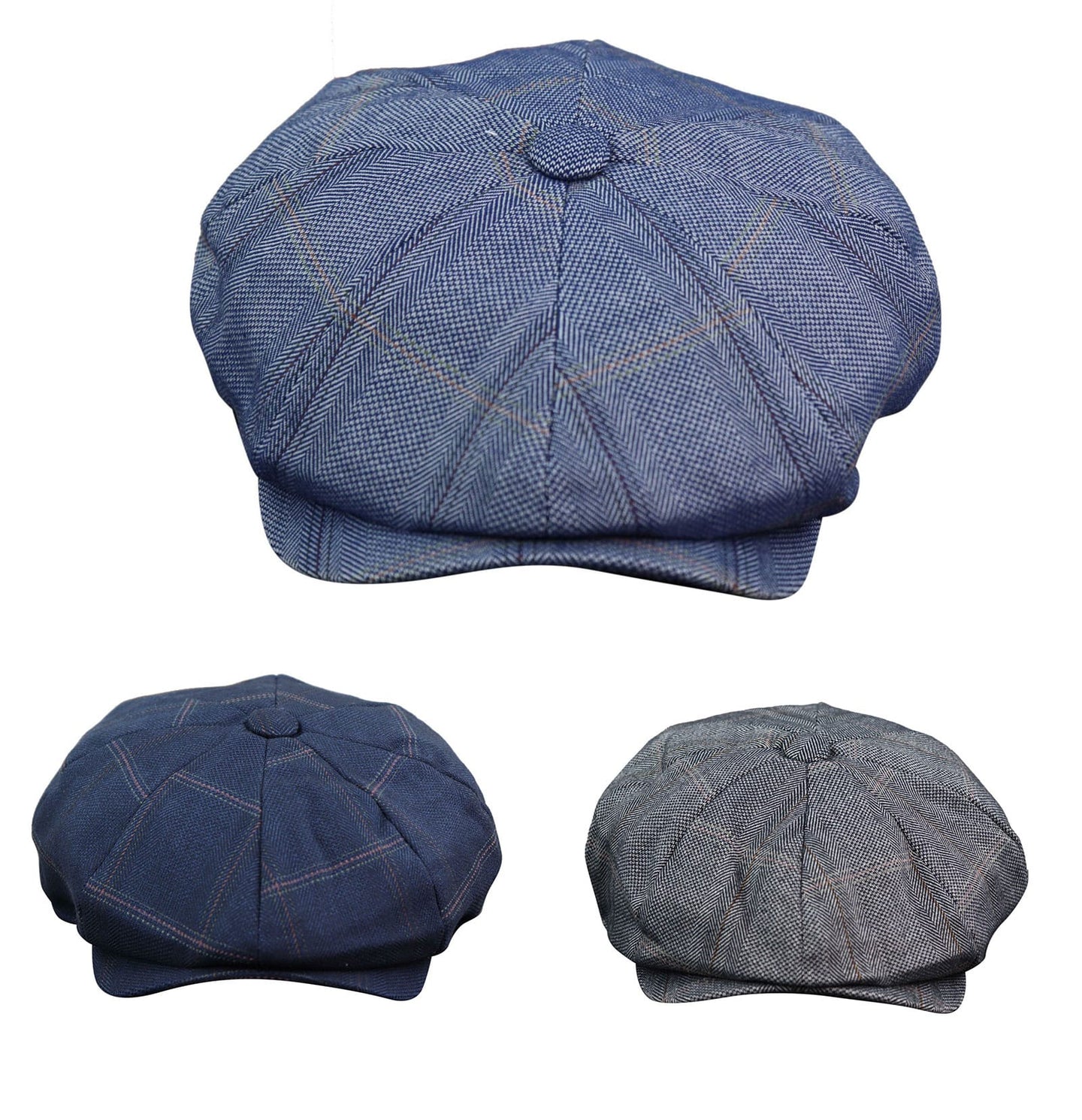 Boné masculino de tweed estilo Peaky Blinders com 8 painéis - Cavani Connall