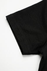 Camiseta masculina preta clássica em mistura de algodão