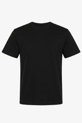 Camiseta masculina preta clássica em mistura de algodão