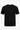 Camiseta masculina preta clássica de malha, manga curta e gola redonda.