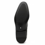 Mocassins masculinos pretos de verniz PU