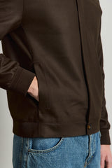 Jaqueta Bomber Masculina Marrom Minimalista e Elegante
