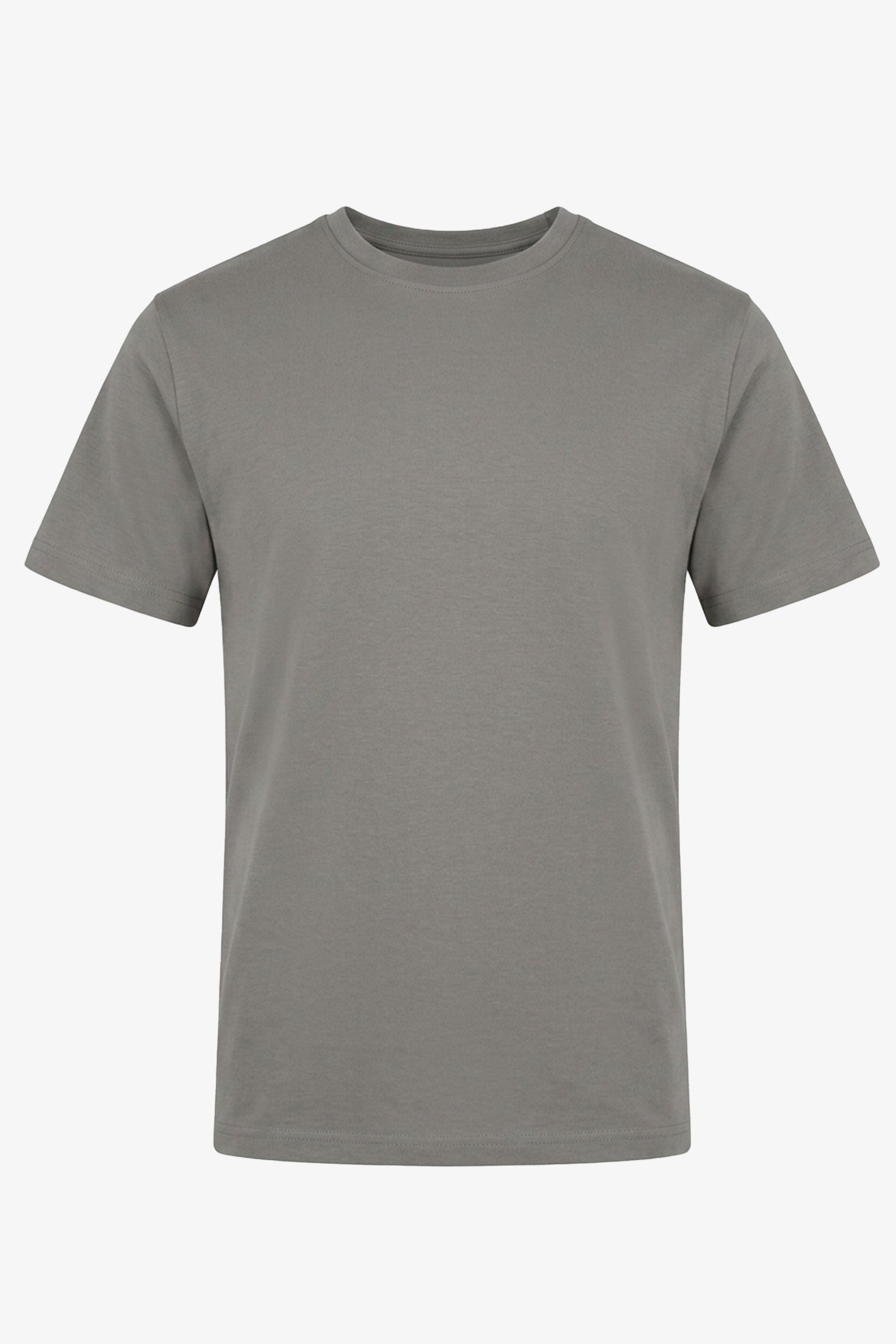Camiseta masculina clássica em algodão misto na cor carvão