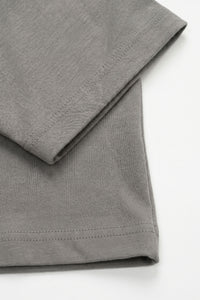 Camiseta masculina clássica em algodão misto na cor carvão
