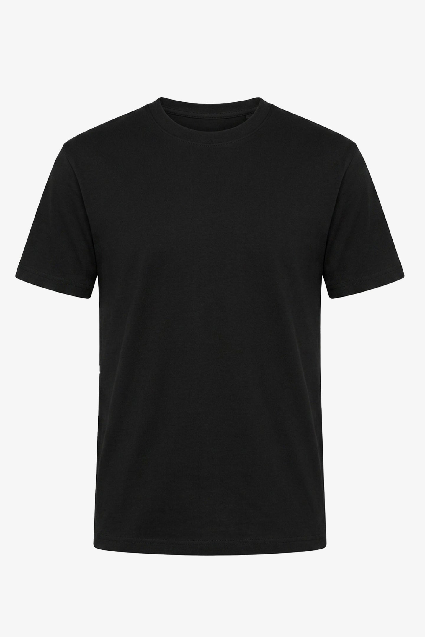 Camiseta masculina clássica preta de algodão