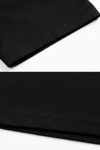Camiseta masculina clássica preta de algodão