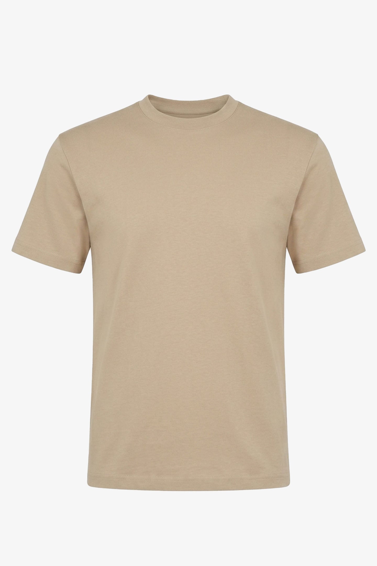 Camiseta masculina clássica marrom de algodão