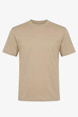 Camiseta masculina clássica marrom de algodão