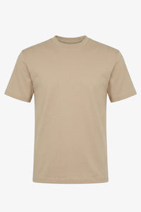 Camiseta masculina clássica marrom de algodão