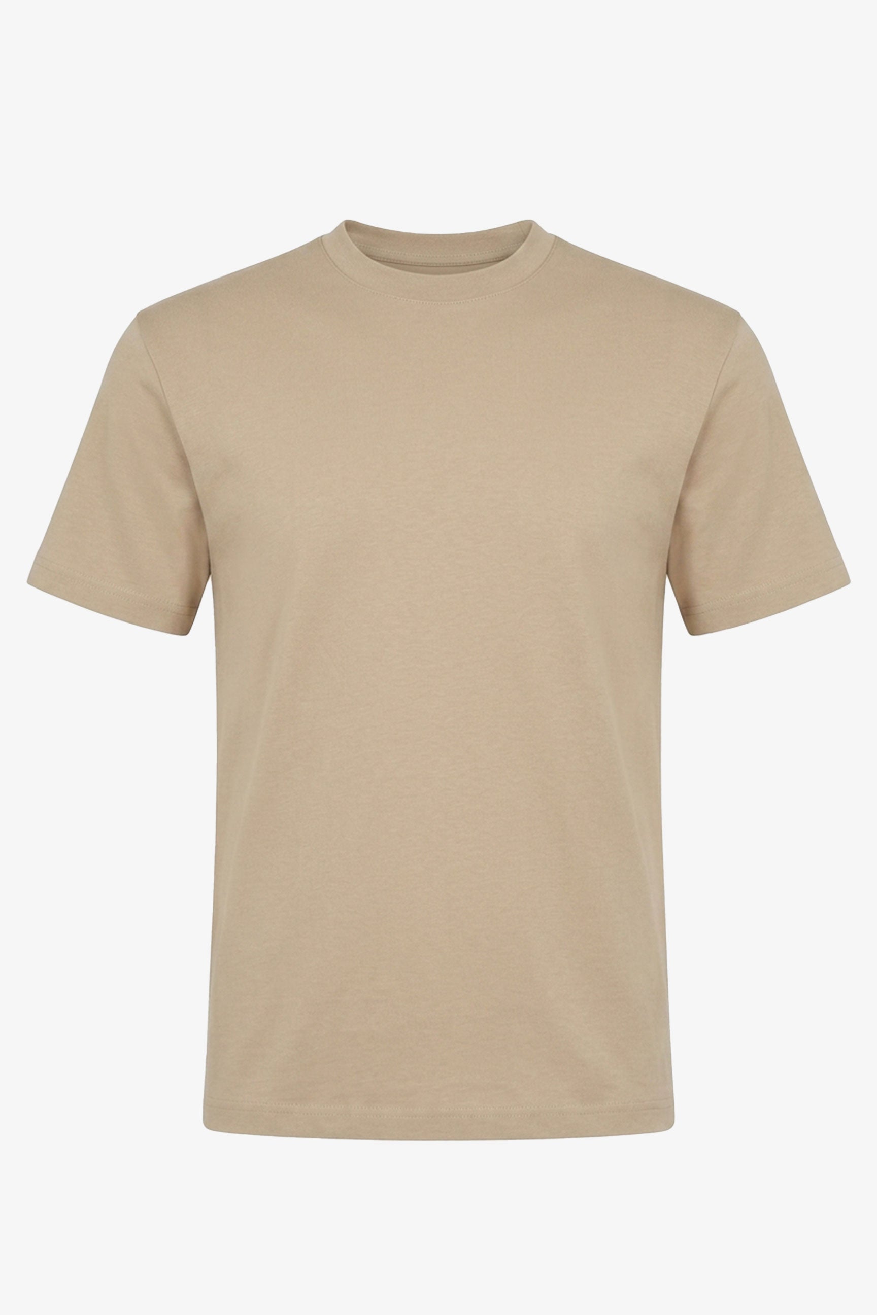 Camiseta masculina clássica marrom de algodão