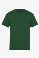 Camiseta masculina clássica de algodão verde