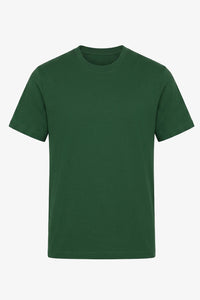 Camiseta masculina clássica de algodão verde