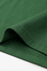 Camiseta masculina clássica de algodão verde