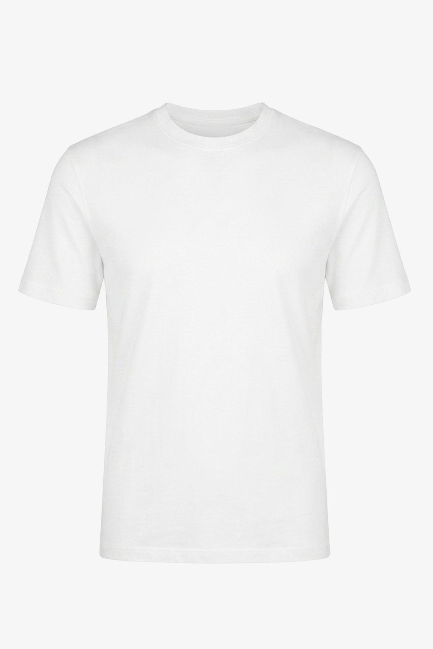 Camiseta masculina clássica de algodão branco-creme