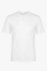Camiseta masculina clássica de algodão branco-creme