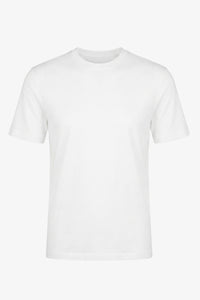 Camiseta masculina clássica de algodão branco-creme