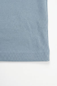 Camiseta masculina clássica azul celeste de algodão