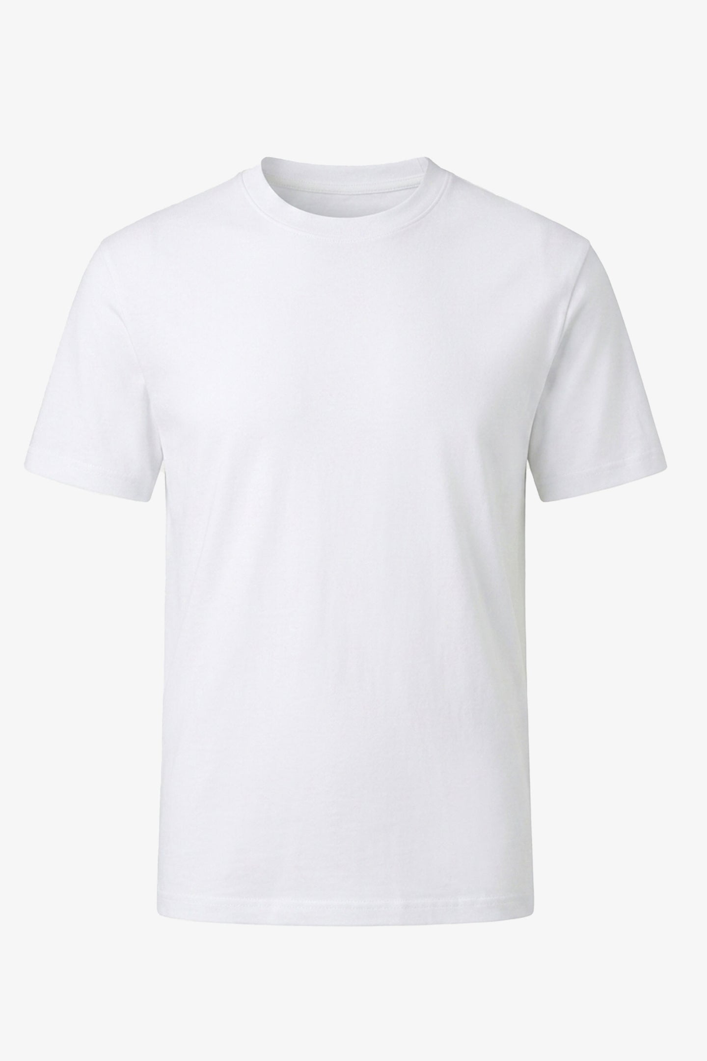 Camiseta masculina clássica branca de algodão
