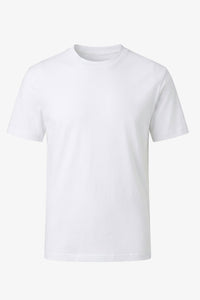 Camiseta masculina clássica branca de algodão