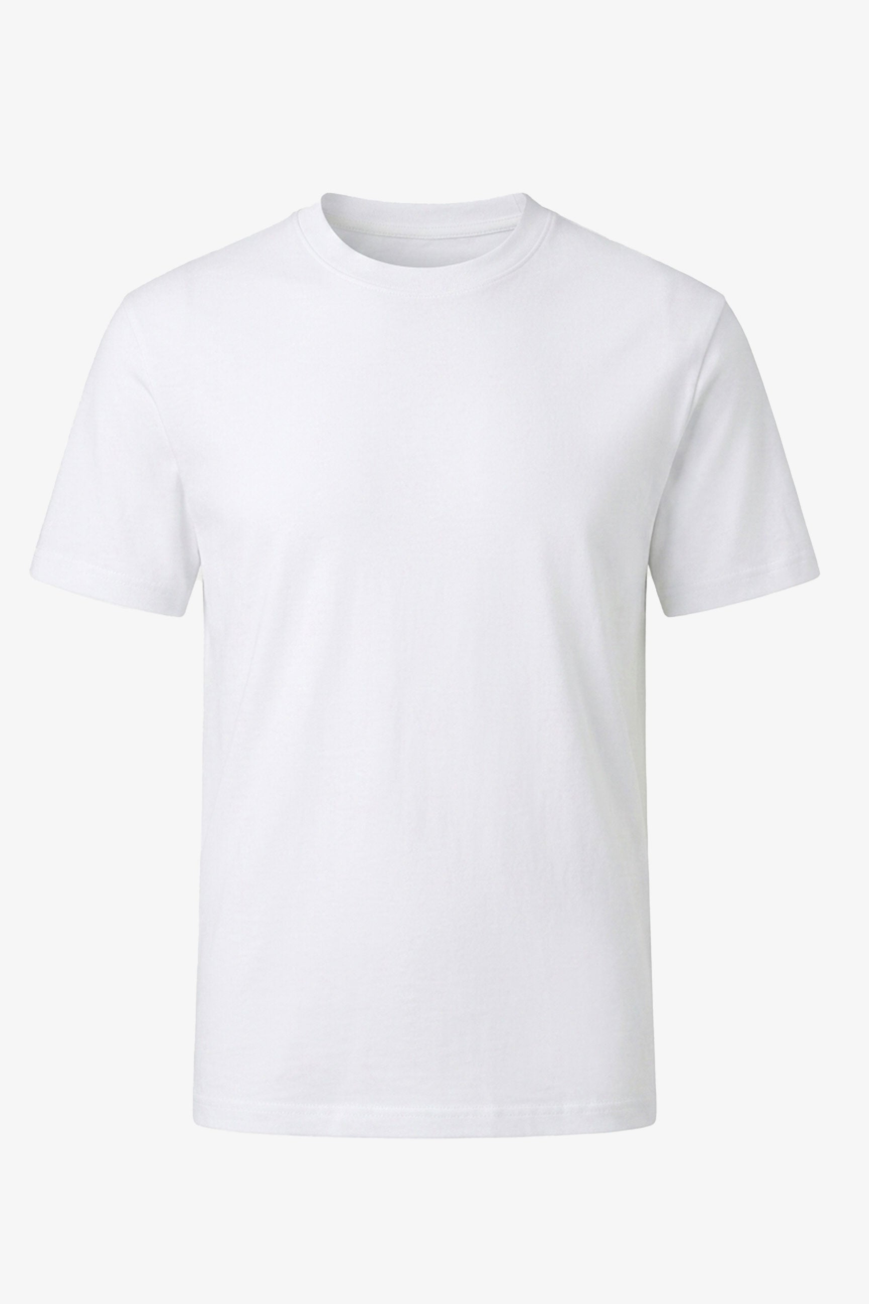 Camiseta masculina clássica branca de algodão