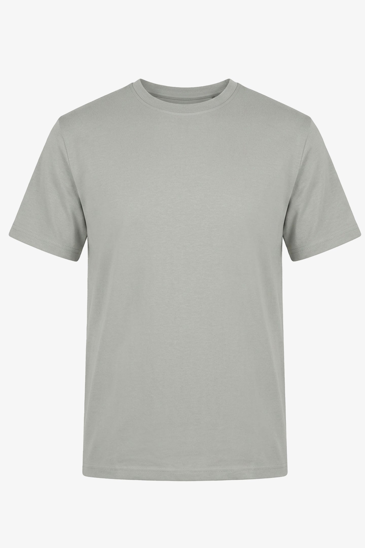 Camiseta masculina clássica cinza em mistura de algodão