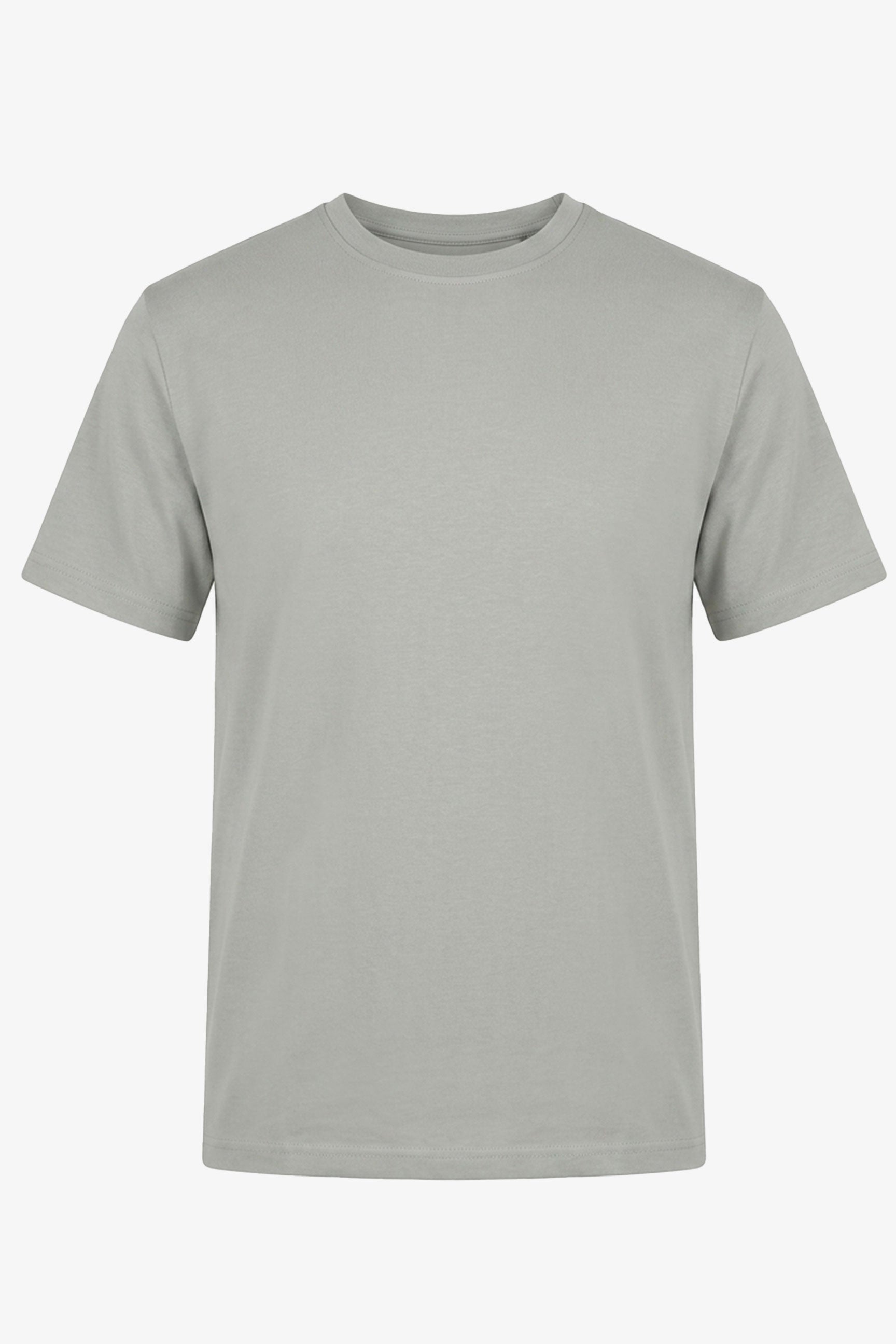 Camiseta masculina clássica cinza em mistura de algodão