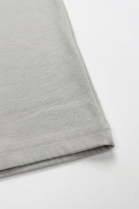 Camiseta masculina clássica cinza em mistura de algodão