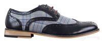 Sapatos masculinos vintage em couro e tweed - Cavani Oslo