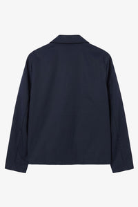Jaqueta Harrington impermeável masculina azul marinho com gola