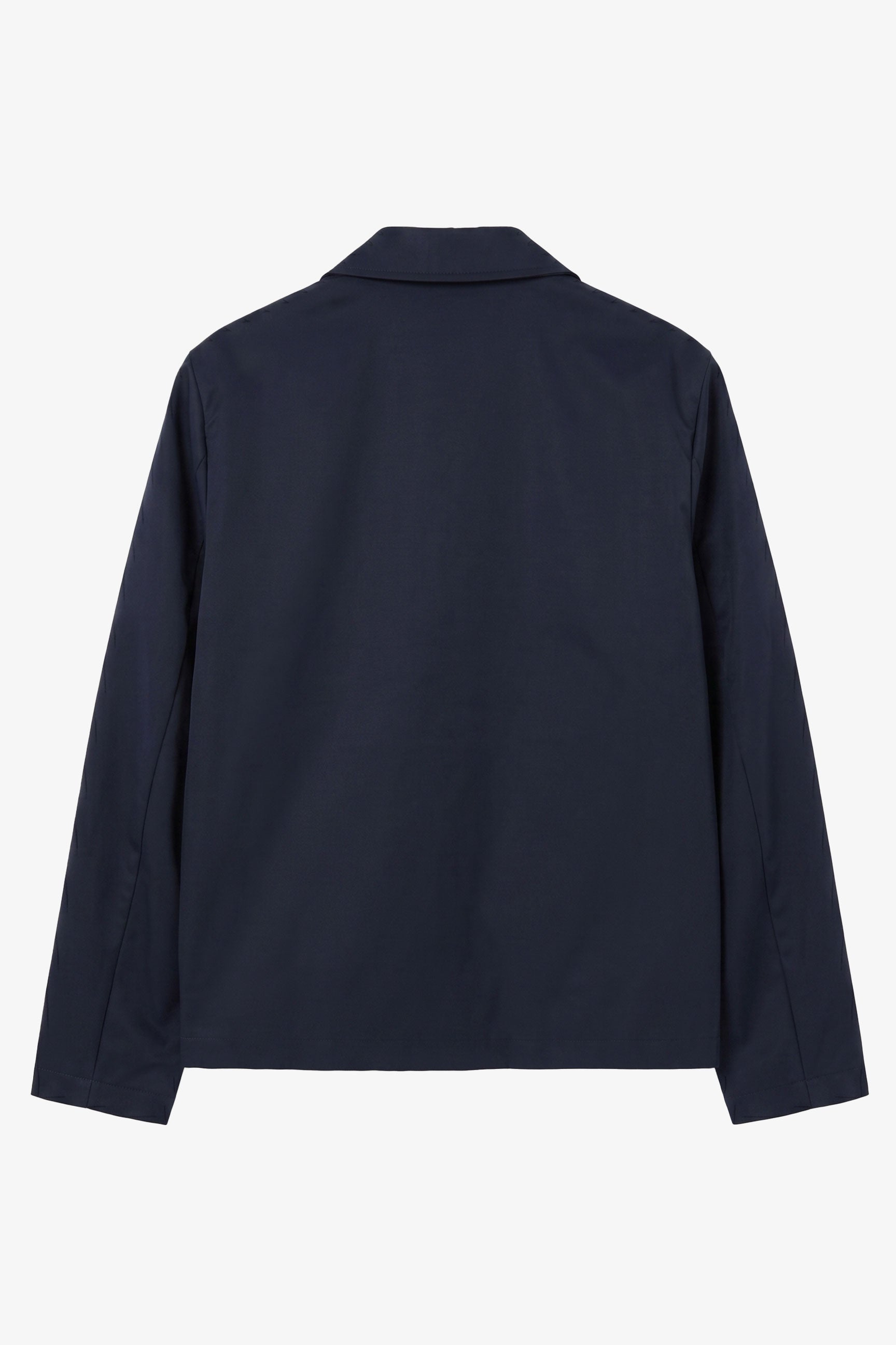 Jaqueta Harrington impermeável masculina azul marinho com gola