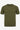 Camiseta masculina de malha verde-oliva, modelagem regular, gola redonda e manga curta.