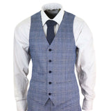 Terno masculino vintage azul-acinzentado de 3 peças - Paul Andrew Victor