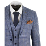 Terno masculino vintage azul-acinzentado de 3 peças - Paul Andrew Victor