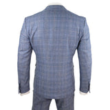 Terno masculino vintage azul-acinzentado de 3 peças - Paul Andrew Victor